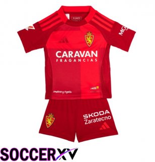 Real Zaragoza Kids Third Soccer Jersey Red 2025/2026