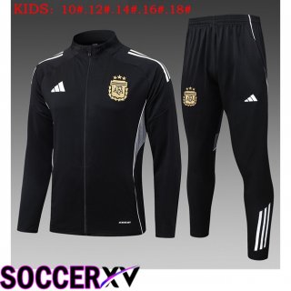 Argentinae Kids skit Training Tracksuit - Training Jacket Black 2025/2026