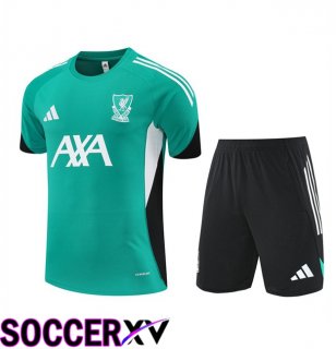 FC Liverpool kit Training T Shirt + Shorts Green 2025/2026