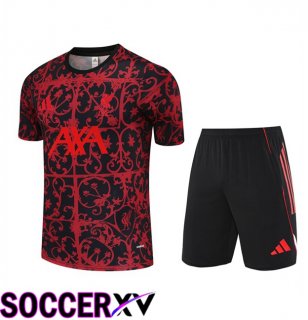 FC Liverpool kit Training T Shirt + Shorts Red Black 2025/2026