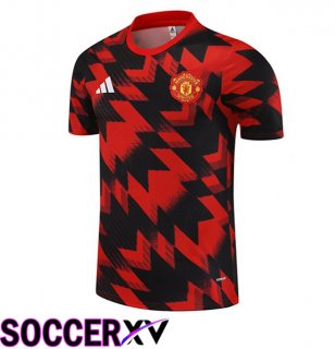 Manchester United Training T Shirt Black Red 2025/2026