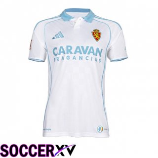 Real Zaragoza Home Soccer Jersey White 2025/2026