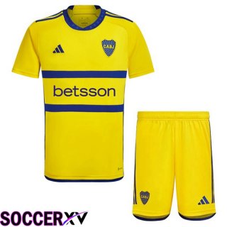 Boca Juniors Kids Soccer Jersey Away Yellow 2023/2024