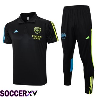 Arsenal Soccer Polo + Pants Black 2023/2024