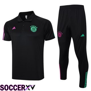 Bayern Munich Soccer Polo + Pants Black 2023/2024