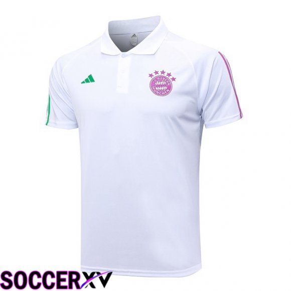 Bayern Munich Soccer Polo White 2023/2024