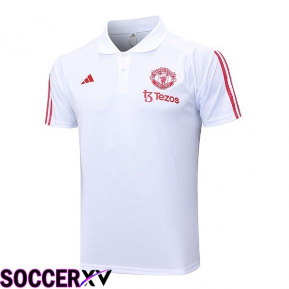 Manchester United Soccer Polo White 2023/2024