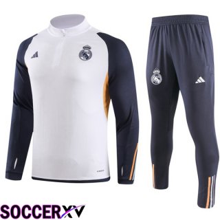 Real Madrid Training Tracksuit Suit White 2023/2024