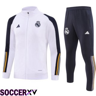 Real Madrid Training Jacket Suit White 2023/2024