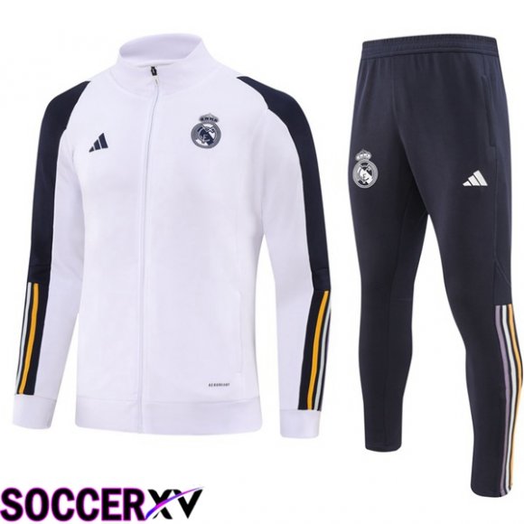 Real Madrid Training Jacket Suit White 2023/2024