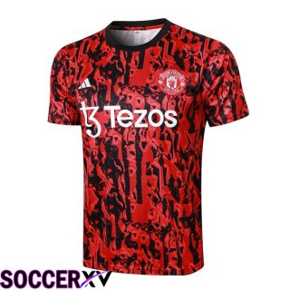 Manchester United Training T Shirt Red Black 2023/2024