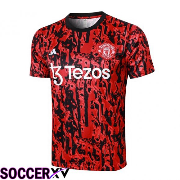 Manchester United Training T Shirt Red Black 2023/2024