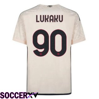 AS Roma (LUKAKU 90) Soccer Jersey Away Yellow 2023/2024