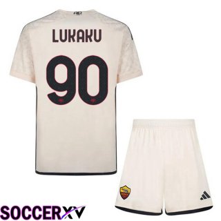 AS Roma (LUKAKU 90) Soccer Jersey Away Yellow 2023/2024