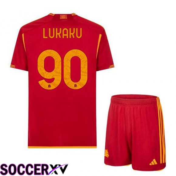 AS Roma (LUKAKU 90) Soccer Jersey Home Red 2023/2024