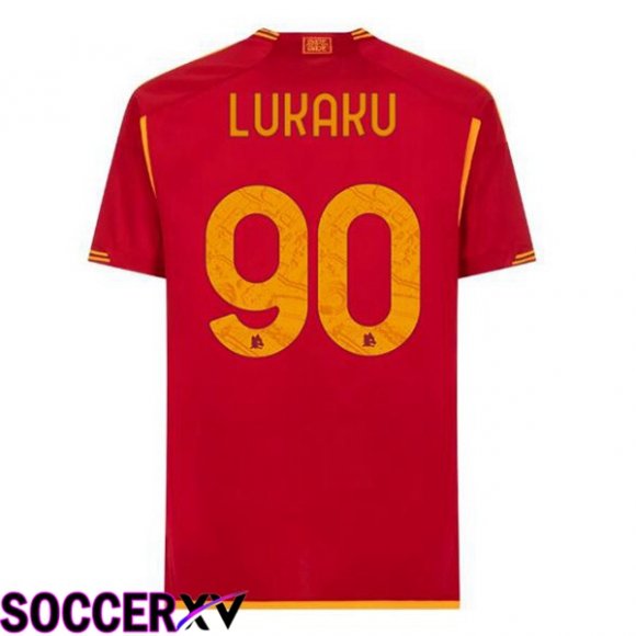 AS Roma (LUKAKU 90) Soccer Jersey Home Red 2023/2024