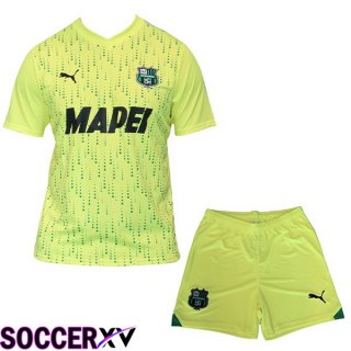 US Sassuolo Kids Soccer Jersey Third Green Yellow 2023/2024