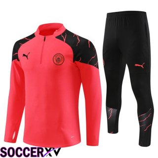 Manchester City Training Tracksuit Suit Red 2023/2024