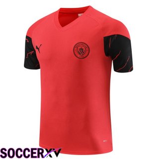 Manchester City Training T Shirt Red 2023/2024