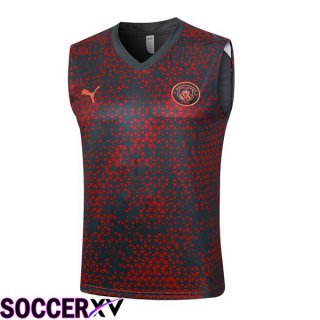 Manchester City Soccer Vest Red Black 2023/2024