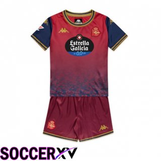 Deportivo de La Coruna Kids Away Soccer Jersey Brown 2025/2026