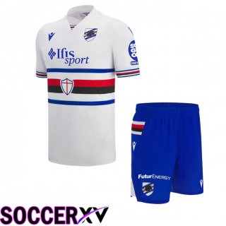 UC Sampdoria Kids Away Soccer Jersey White 2025/2026