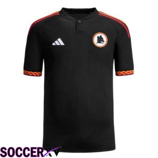 AS Roma Soccer Jersey Third Black 2023/2024