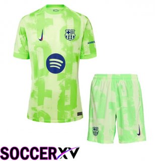 FC Barcelona Kids Third Soccer Jersey Green 2024/2025