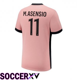 Paris PSG (M.Asensio 11) Third Soccer Jersey Pink 2024/2025