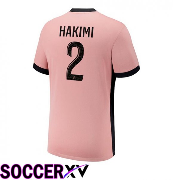 Paris PSG (Hakimi 2) Third Soccer Jersey Pink 2024/2025