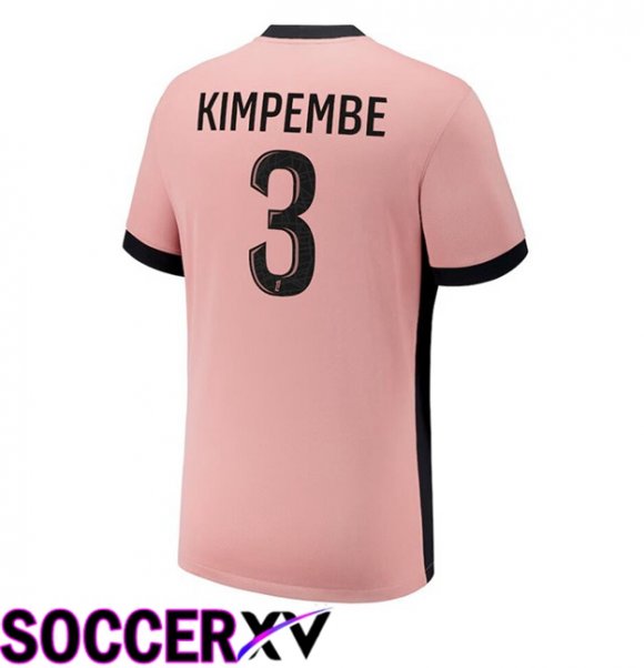 Paris PSG (Kimpembe 3) Third Soccer Jersey Pink 2024/2025