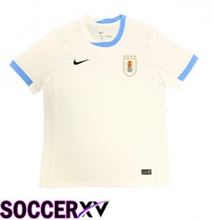 Uruguay Away Soccer Jersey White 2024/2025