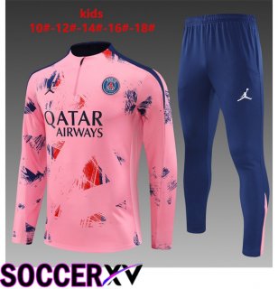 Paris PSG Kids kit Training Tracksuit Pink 2024/2025