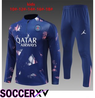 Paris PSG Kids kit Training Tracksuit Blue Royal 2024/2025