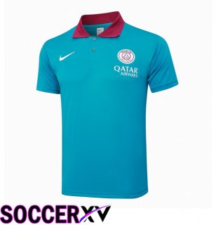 Paris PSG Soccer Polo Blue 2024/2025