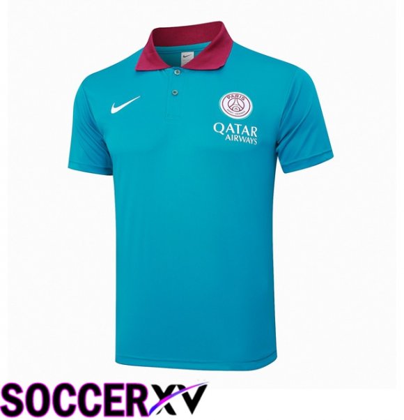 Paris PSG Soccer Polo Blue 2024/2025