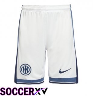 Inter Milan Away Soccer Shorts White 2024/2025