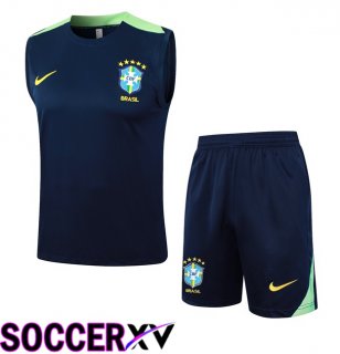 Brazil Gilet Soccer + Shorts Blue Royal 2024/2025