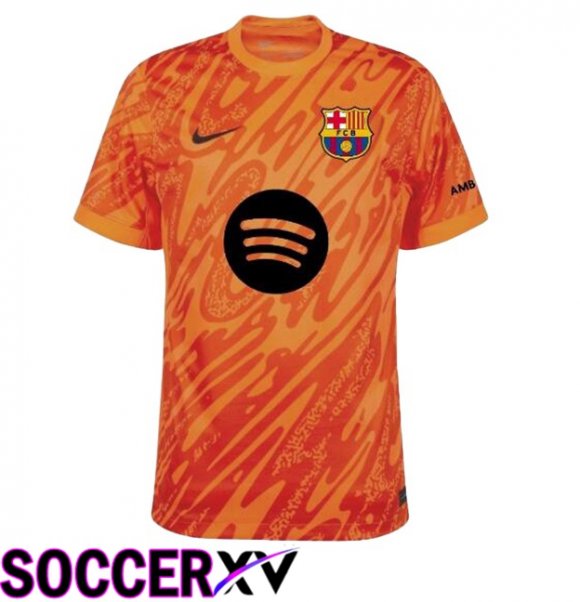 FC Barcelona Goalkeeper Soccer Jersey Spotify Orange 2024/2025