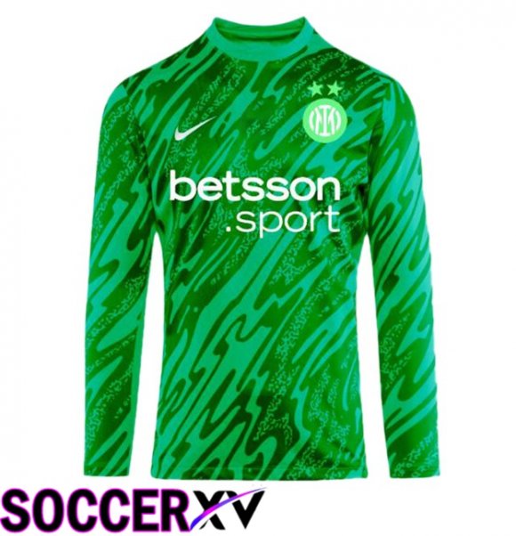 Inter Milan Goalkeeper Soccer Jersey Long sleeve Green 2024/2025