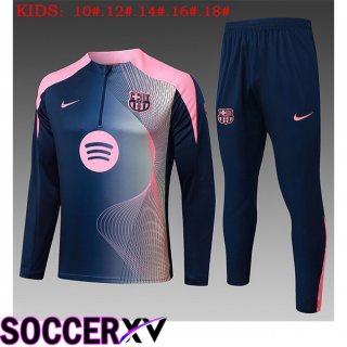 FC Barcelona Kids kit Training Tracksuit Blue Royal Pink 2025/2026  FC Barcelona Kids kit Training Tracksuit Blue Royal Pink 2025/2026
