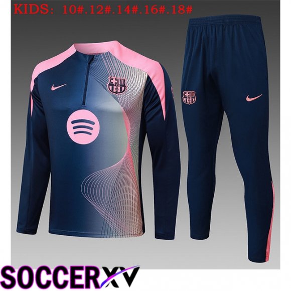 FC Barcelona Kids kit Training Tracksuit Blue Royal Pink 2025/2026