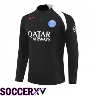 Paris PSG Training Sweatshirt Black 2025/2026  Paris PSG Training Sweatshirt Black 2025/2026