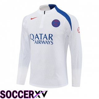 Paris PSG Training Sweatshirt White 2025/2026  Paris PSG Training Sweatshirt White 2025/2026