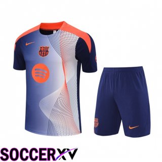 FC Barcelona kit Training T Shirt + Shorts Blue Royal 2025/2026  FC Barcelona kit Training T Shirt + Shorts Blue Royal 2025/2026