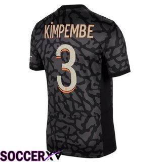 Paris PSG (Kimpembe 3) Soccer Jersey Third Black 2023/2024