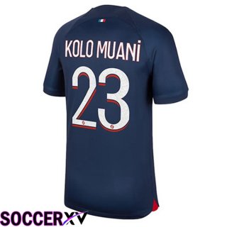 Paris PSG (Kolo Muani 23) Soccer Jersey Home Royal Blue 2023/2024