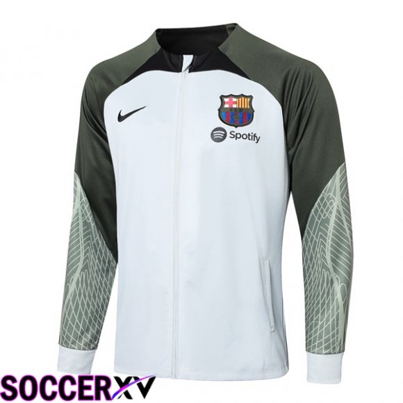 FC Barcelona Training Jacket White Green 2023/2024