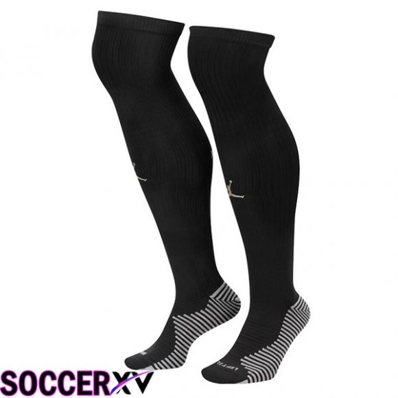 Paris PSG Soccer Socks Third Black 2023/2024