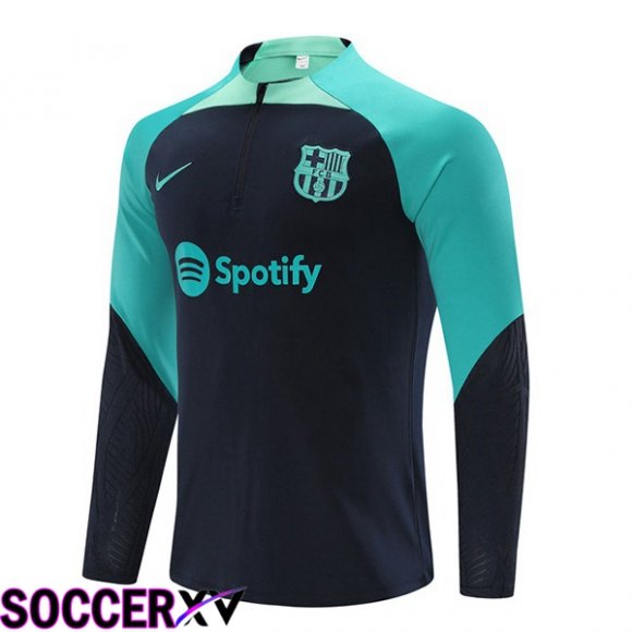 FC Barcelona Training Sweatshirt Royal Blue Green 2023/2024